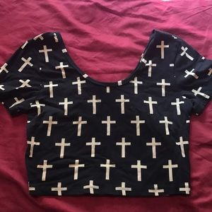 Cross crop top